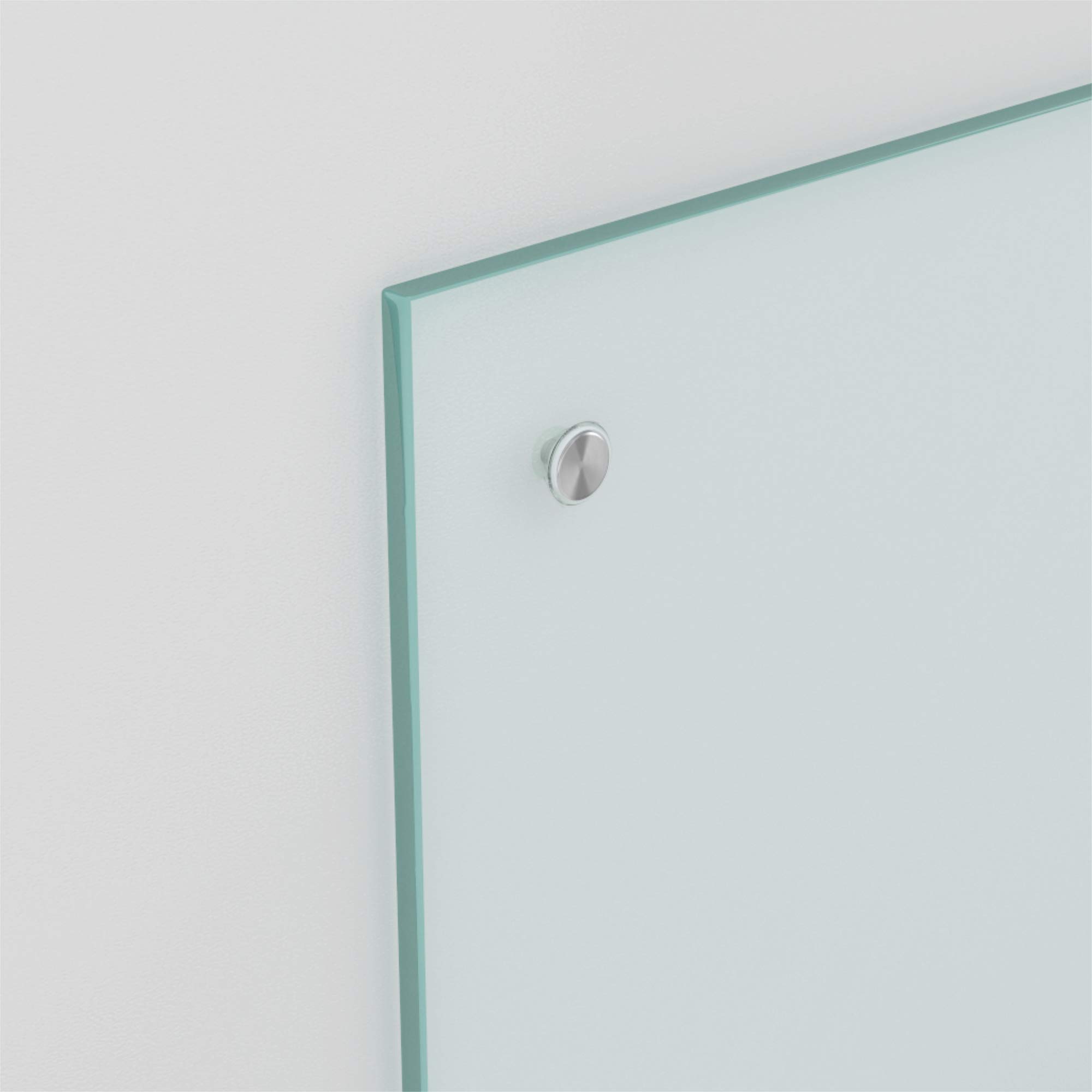 BIJON Spritzschutz Küche Küchenrückwand Glas, Herd Platte Wand, Küchenwand - Glasrückwand Mit 0mm Wandabstand, Klarglas 60 x 80 cm, Inkl. Montageset