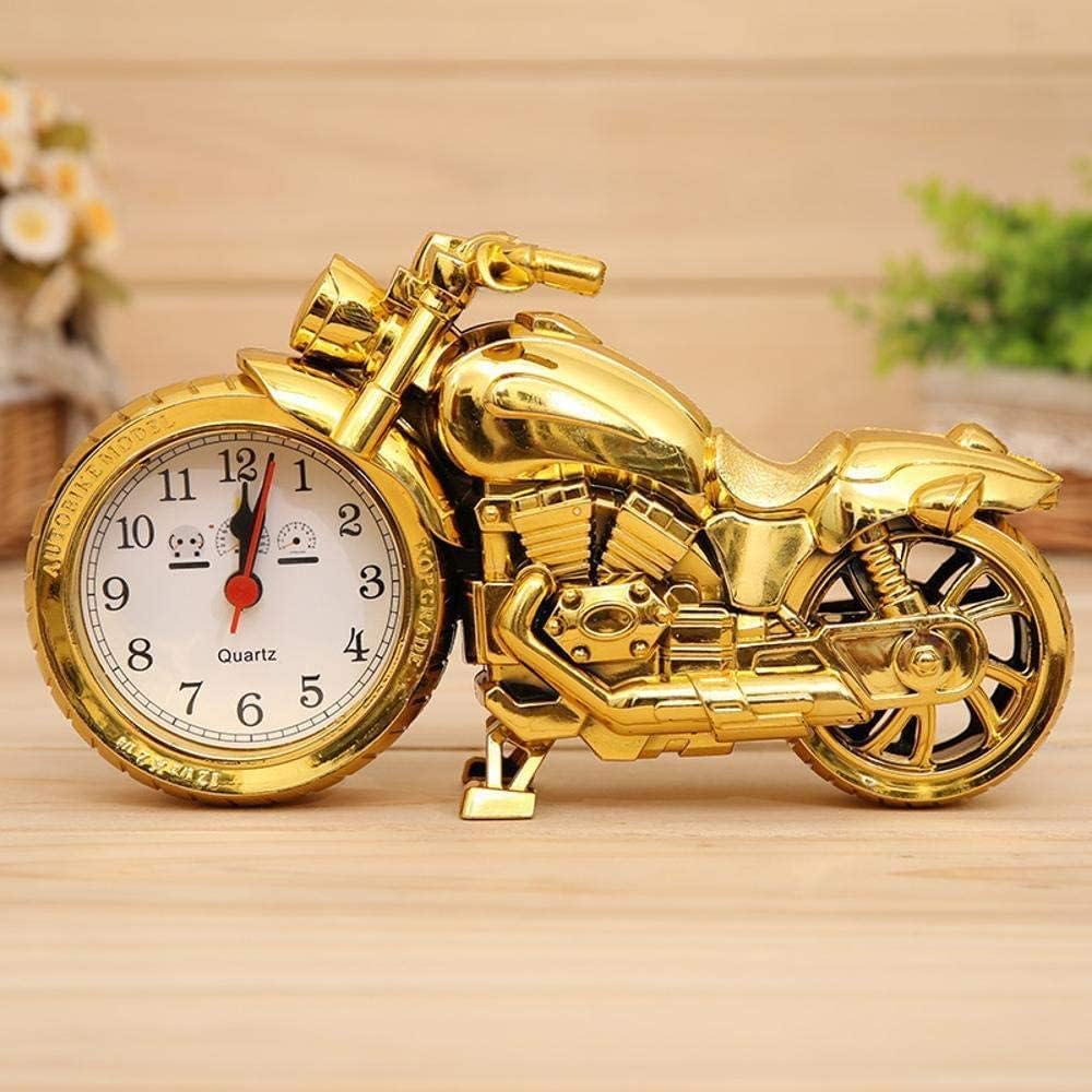 Mantel Clock Tyrants Golden Motorcycle Alarm Clock Creative Alarm Clock 23x13x6cm