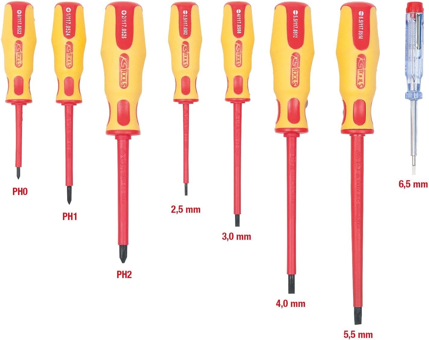 ERGOTORQUE VDE screwdriver set, 8 pcs, PH+slot