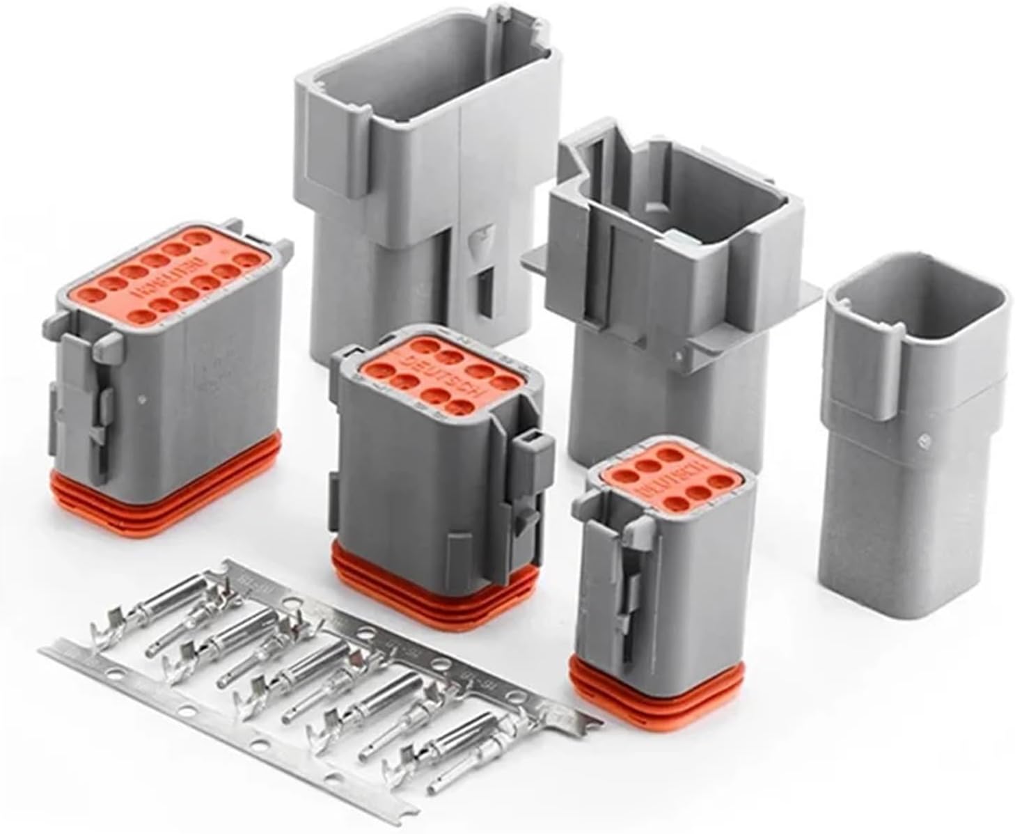10sets Deutsch DT 2 3 4 6 8 12 Pin Auto Waterproof Connector Automotive Sealed Electric Male and Female Plug DT06-2S DT04-2P(2P Whole Set)