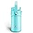 Kids Insualated Water Bottle with Straw - 12oz Stainless Steel Water Bottle with Dual Spouts, Leak-Proof, BPA-Free, Double Wall Vacuum Keeps Cold for 24 Hours for Sports, Travel (Aquamarine Blue)