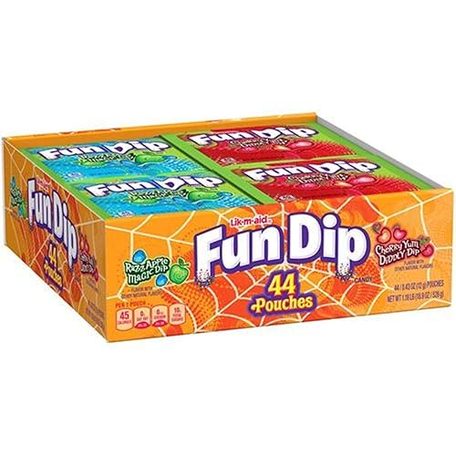 Miniatura 3 de Fun Dip Caramelo, Halloween Trick or Treat Razz Apple Magic Dip & Cherry Yum Diddly Dip bolsas de dulces, 44 unidades