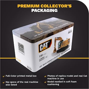 Diecast Masters 1:50 Caterpillar 320 GC Hydraulic Excavator | High Line Series Cat Trucks & Construction Equipment Scale Model Collectible 85570