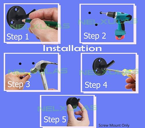 Miniatura 6 de Gancho clásico negro de acero inoxidable resistente, gancho duradero para colgar batas, gancho de montaje en pared, toque perfecto para tu baño,