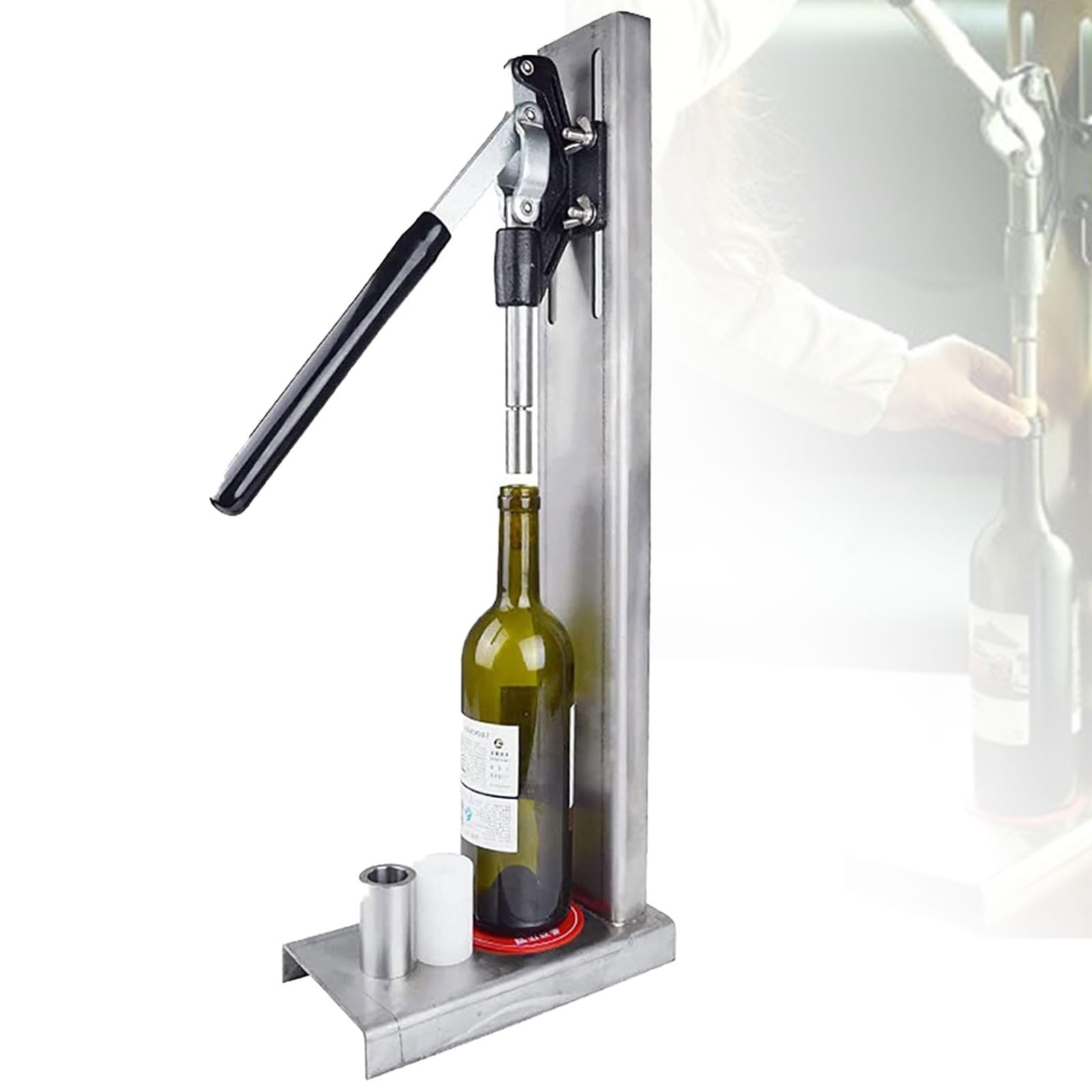 Machine de bouchage pour bouteilles de vin lors de vos récoltes et mises en bouteille