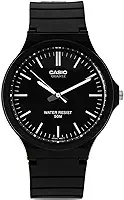 Relógio unissex MW-240-1EVCF clássico analógico mostrador quartzo preto, Preto/prata, Relógio de quartzo