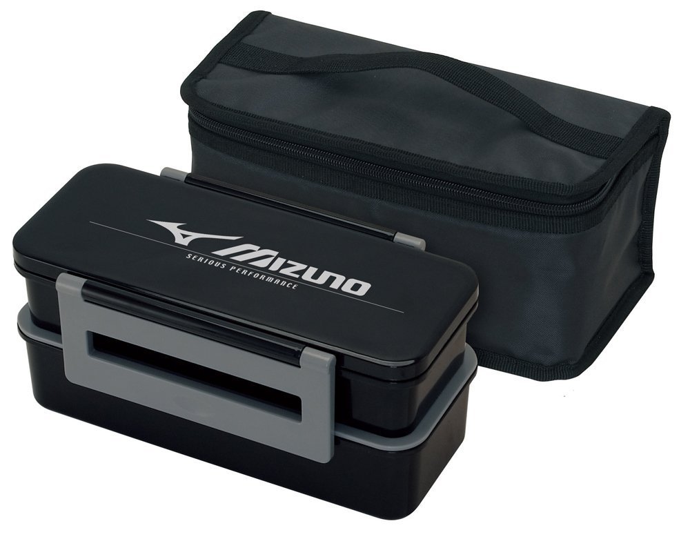 Amazon｜スケーター 保冷バッグ付 ジャンボ2段弁当箱 1.3L MIZUNO