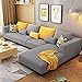 Casaliving Minta 6 Seater L Shape Sofa Set for Living Room (Grey Fabric) Right Side Sofa