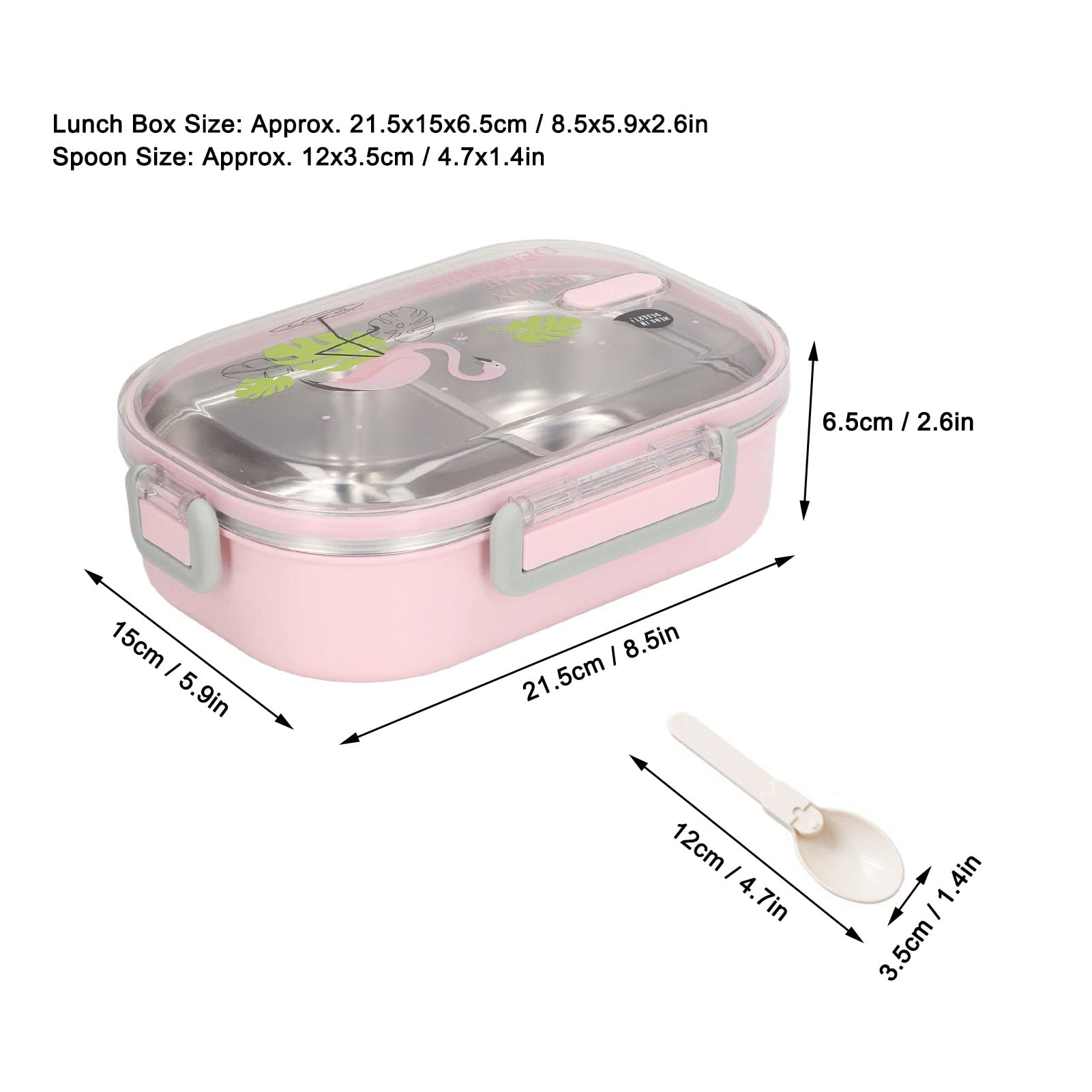 Lunch Box Bento In Acciaio Inossidabile - 5 Scomparti, Con Cucchiaio E Bacchette, Blu, Ideale Per Pasti - Foto 3