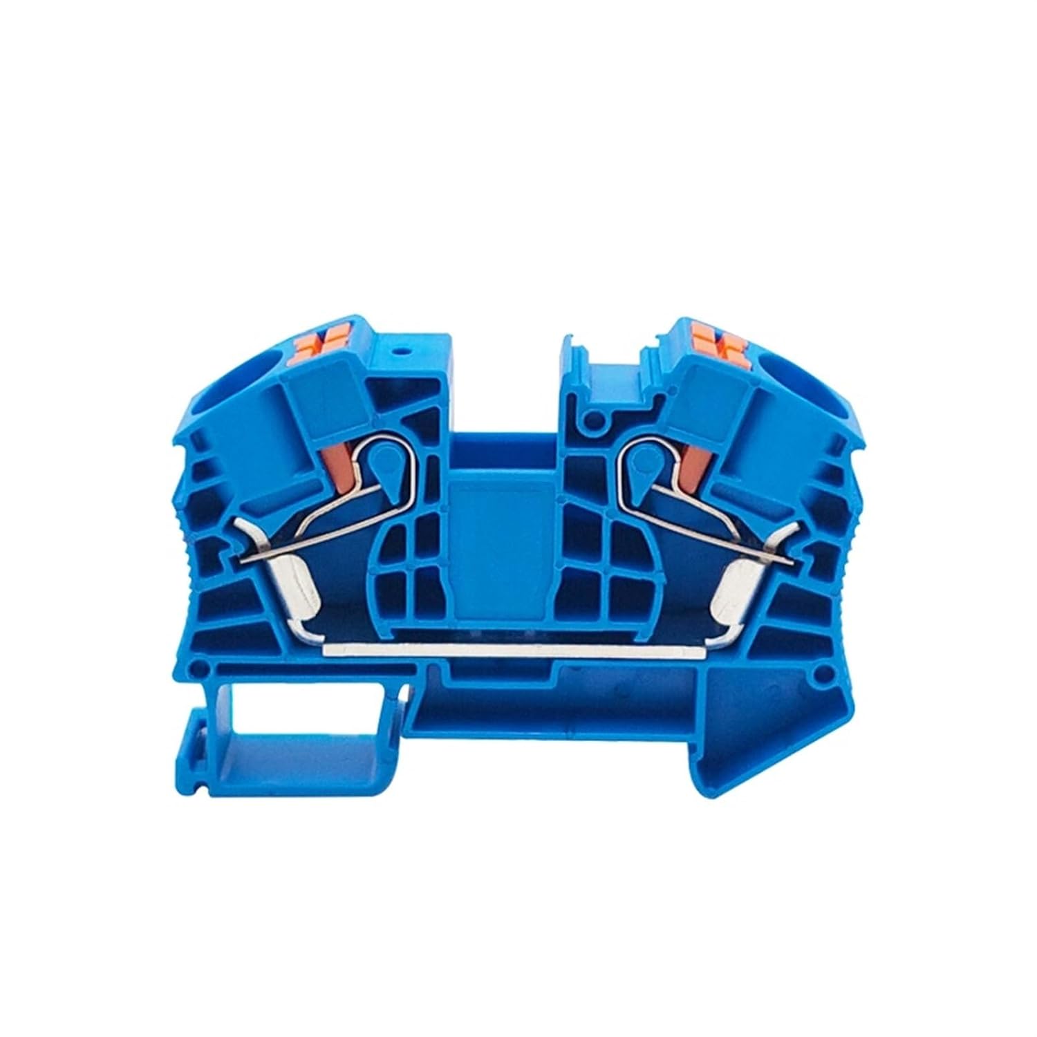 PT16 Din Rail Push-in Terminal Block, 16mm² Electrical Feed-Through Cable Screwless Terminal Strip Wire Connector PT-16(Blue,1 Pc)