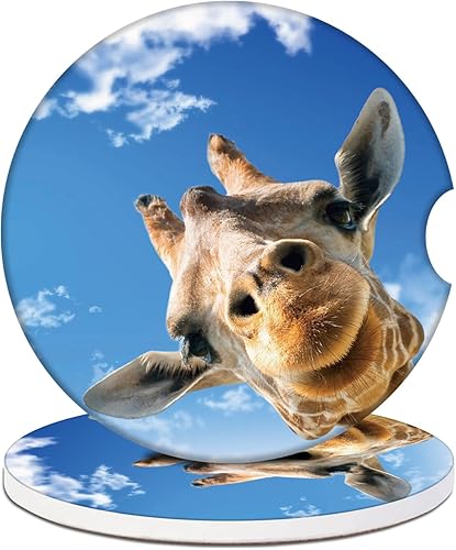 Miniatura 12 de Portavasos para automóvil, posavasos de cerámica absorbente para atardecer de montaña, portavasos para bebidas, accesorios de automóvil para mujeres