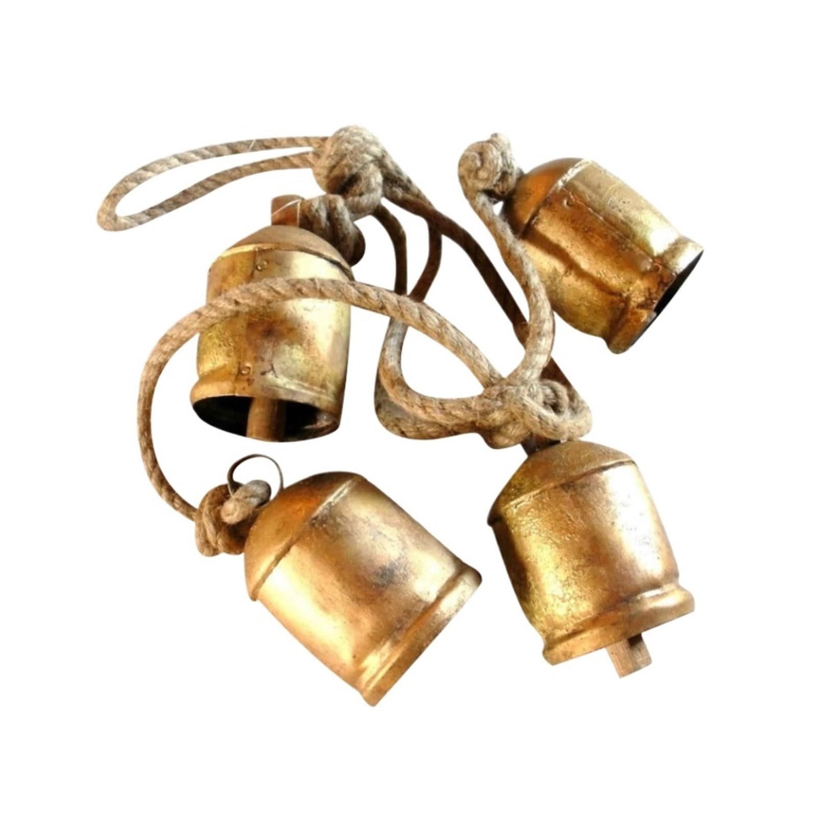 Campane per Albero di Natale Campane di Natale in Metallo for Decorazione Campana Grande in Metallo Dorato Rustico da Appendere Campana Natalizia