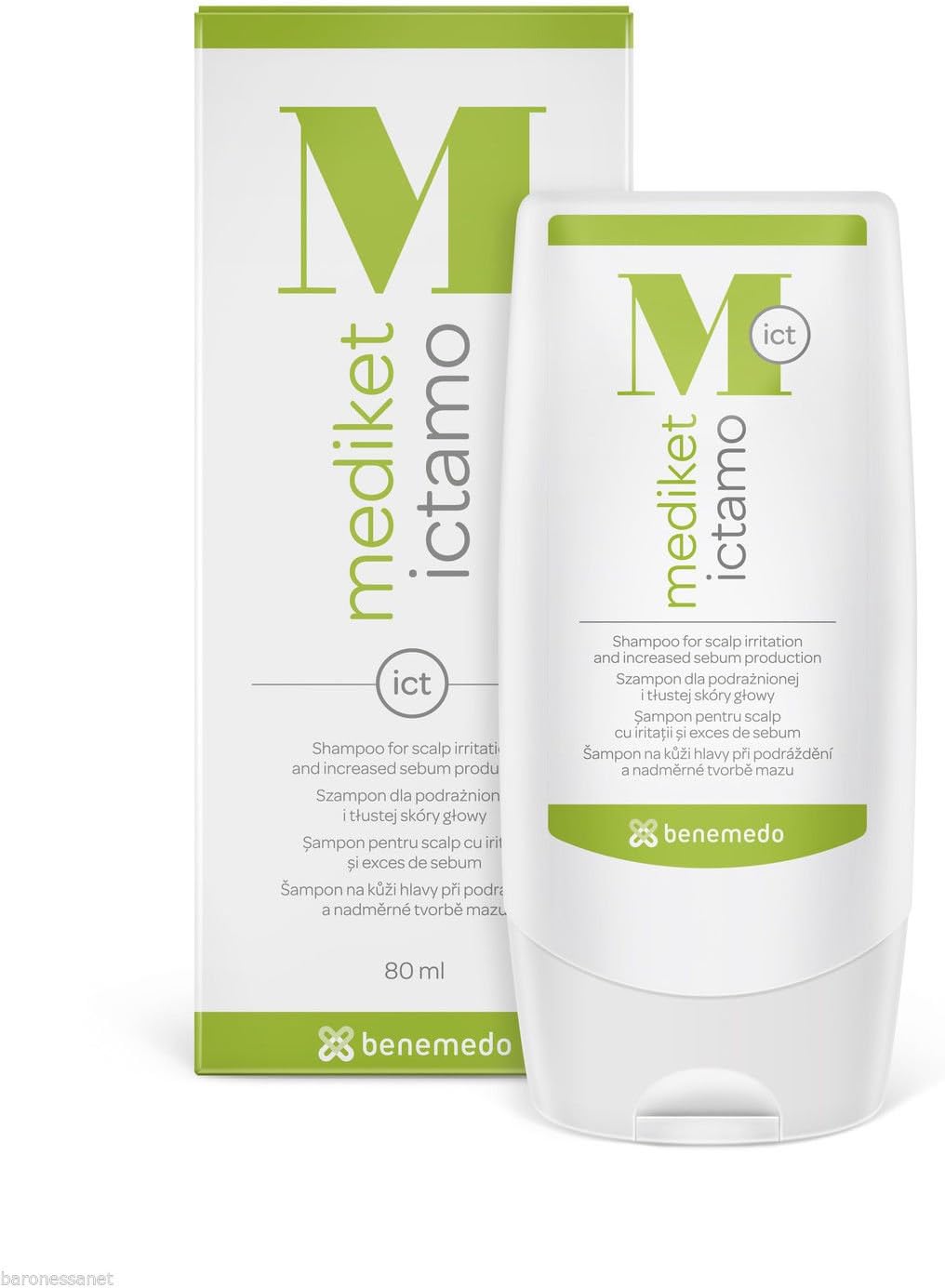 Mediket Ictamo Shampoo 80ml Seborrhoea, Scabs, Sores, Excessive Sebum Good Care Hair