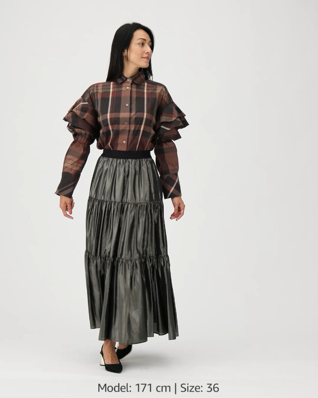 DOUBLE STANDARD CLOTHING ダブルスタンダードクロージング  0204-310-233 チェック柄フリルスリーブシャツ 36 Amazon | [ダブルスタンダードクロージング] チェック柄フリルスリーブ