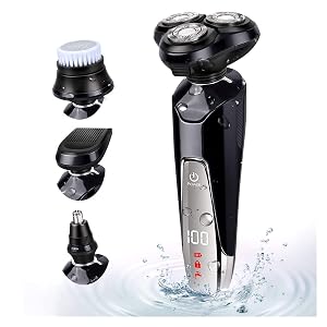 Electric Shavers for Men Bald Head Shaver LED Mens Electric Shaving Razors Rechargeable Cordless Wet Dry Rotary Shaver