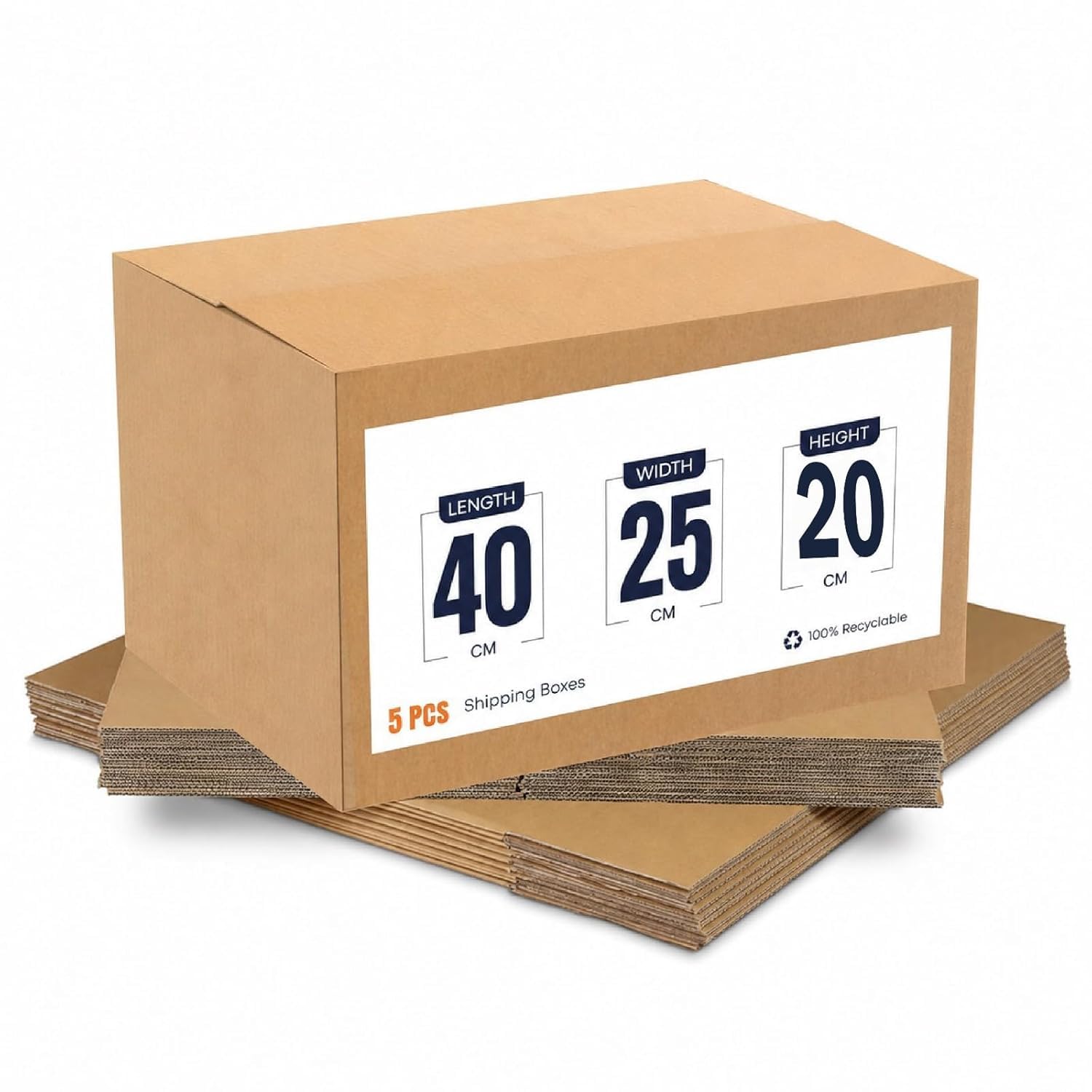 3 Ply Corrugated Boxes for Packaging | 40 x 25 x 20 CM (Pack of 5) | Brown Cardboard Packing Box for Shipping, Moving & Storage | Cartons for Courier & Goods Transportation-image-30