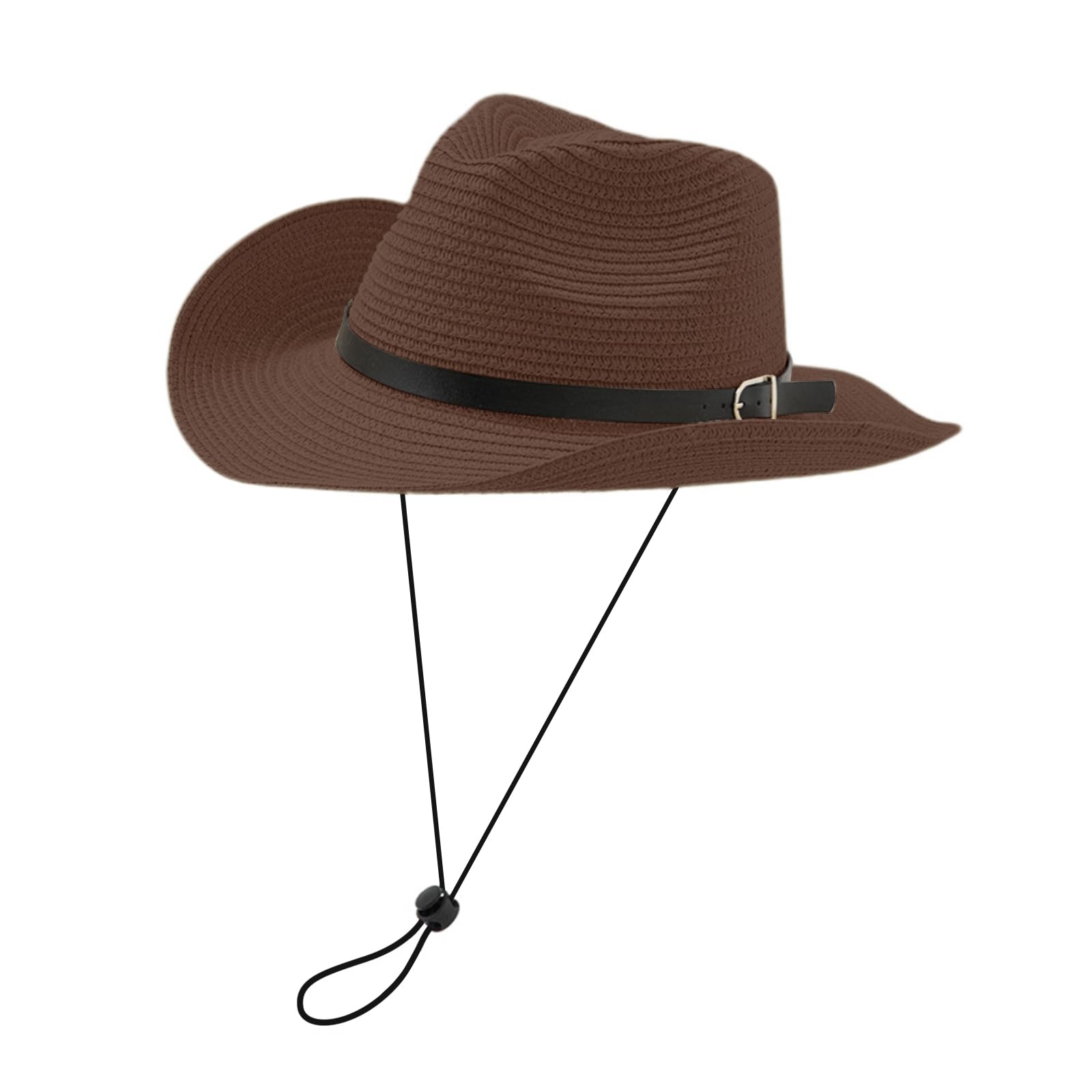 Xiuyer Mujeres Sombrero De Panamá De Paja Verano Ajustable Sombrero De Playa con Cordón De Cuero Trenzado Transpirable Ombrero De ala Ancha Hombre Sombrero Paja