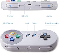 Vista 4 de KIWITATA Wireless Classic SNES USB Controller, 2.4G Rechargeable Retro SNES Remote Emulator Gamepad Controller for Windows 11XP87 MAC RetroPie