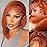UTIDE 350 Ginger Bob Lace Front Wig Human Hair 13x4 HD Transparent Lace Frontal Wigs Pre Plucked Short Straight Bob Wig for Black Women with Baby Hair 180% Density Brazilian Orange Ginger Wig 8 Inch