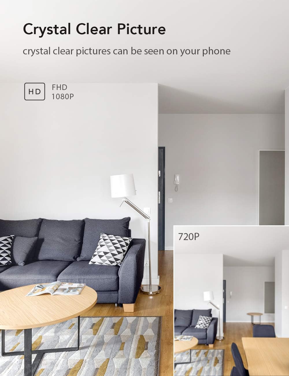 Nooie Baby Monitor with Camera and Audio 1080P Night Vision Motion and Sound Detection 2.4G WiFi Home Security Camera for Baby Nanny Elderly and Pet Monitoring, Works with Alexa : Electronics