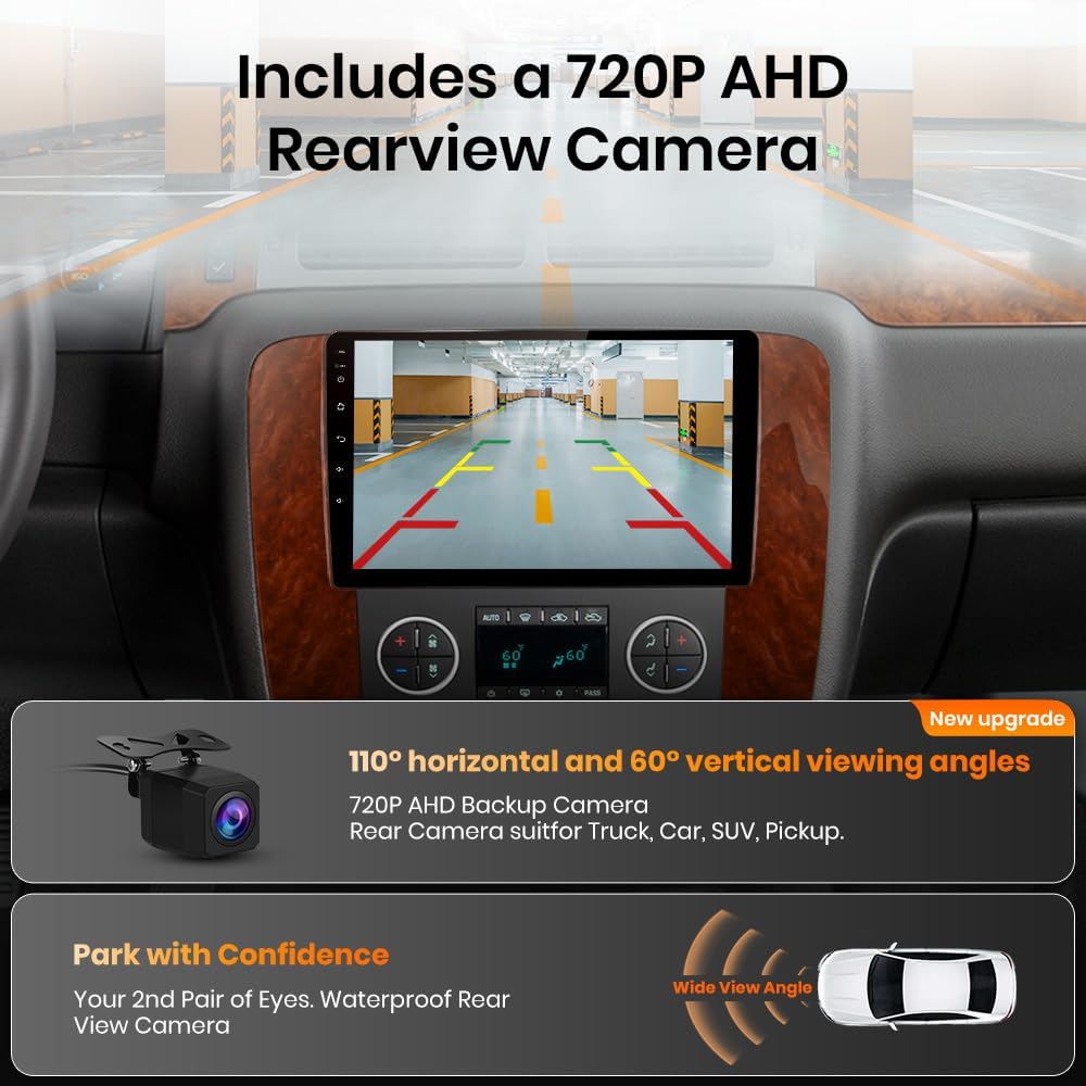 AWESAFE Android 13 Car Radio for GMC Yukon Chevrolet Chevy Silverado Tahoe Suburban 2007 2008 2009 2010 2011 2012 2013 with Wireless Carplay Android Auto 9 inch Head Unit