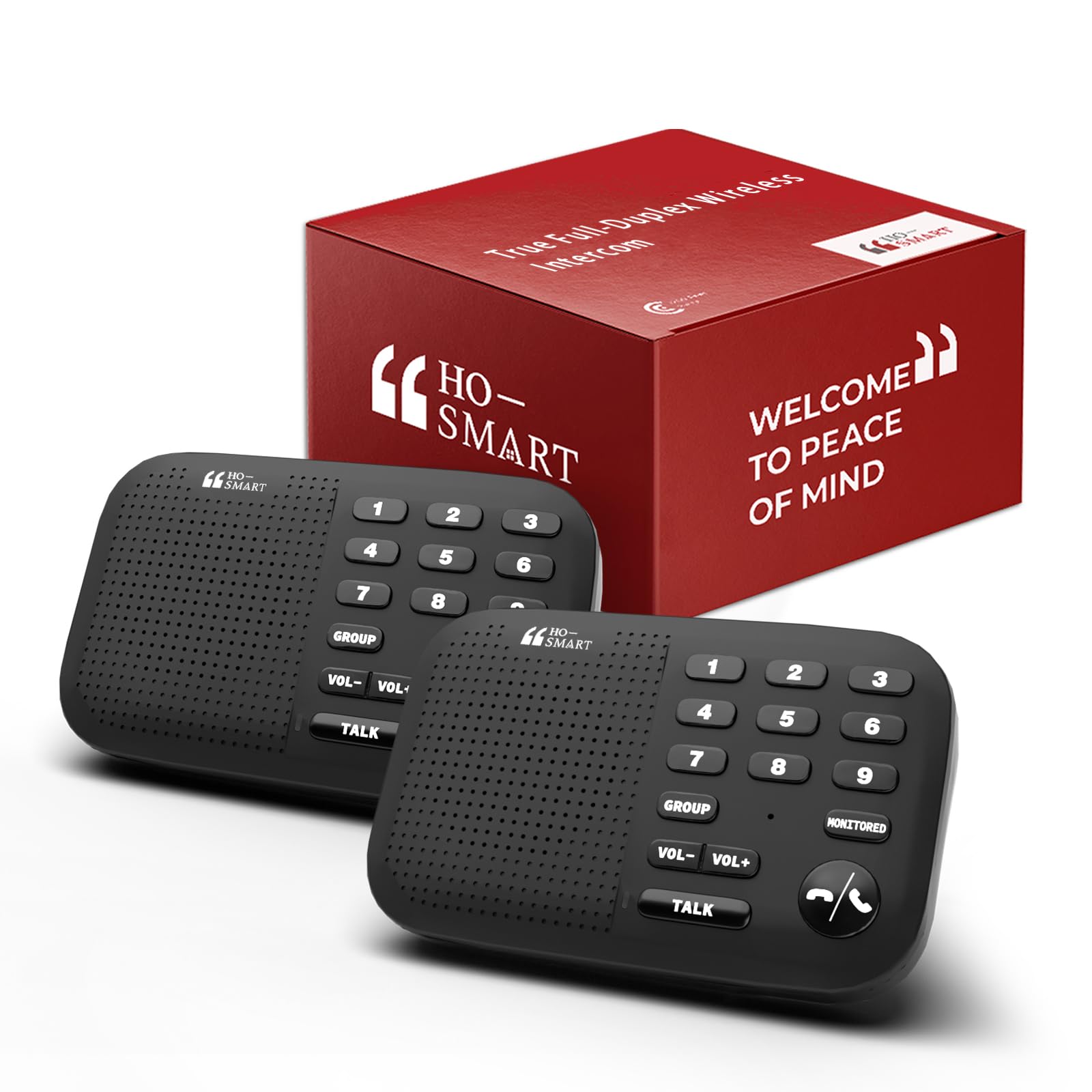 Hosmart Intercoms Wireless for Home, 2026 True Full Duplex Wireless Intercom System, 3000 FT Range Two-Way Intercom with 9-Channel-picture-11