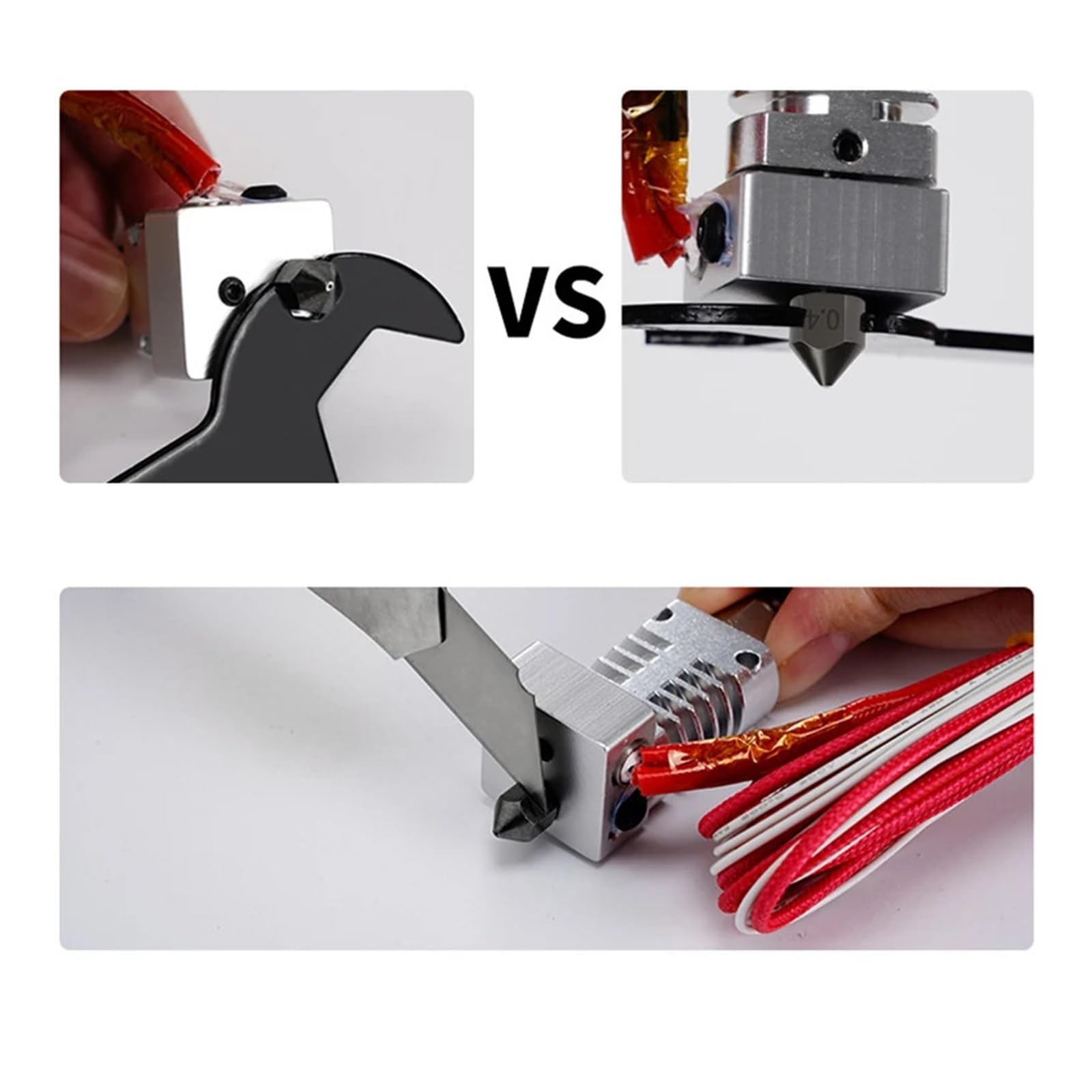 Dysza MK8 do drukarki 3D z twardej stali o średnicy 0,2 mm i 1, materiałów eksploatacyjnych CR10 CR10S Ender-3, głowica wytłaczarki, części dyszy(10Pcs for 1.75mm,1.0mm)
