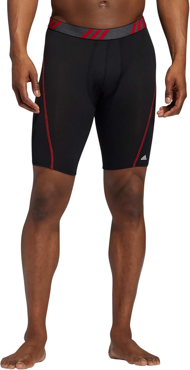 adidas Men's Performance Mesh Long Boxer Brief Underwear (3-Pack), for active sport and all day comfort - Image 7