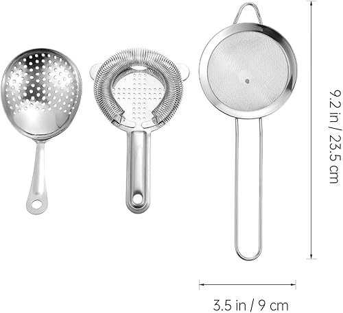 Miniatura 6 de Herramienta de barra de metal para bar, colador de cóctel, acero inoxidable, tamiz (estilo aleatorio)