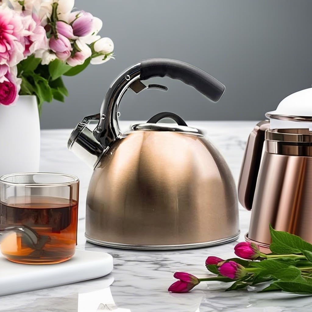 Amazon.com: Soft Grip 3 Qt. Stainless Steel Whistling Kettle