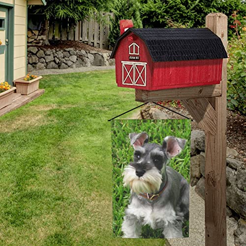 Miniature Schnauzer Garden Flag House Yard, Seasonal Banner With Vivid Color And Uv Fade Resistant For Outdoor/Indoor Home Decor Party And Garden Yard Decorations,12''X18'' #TOP4