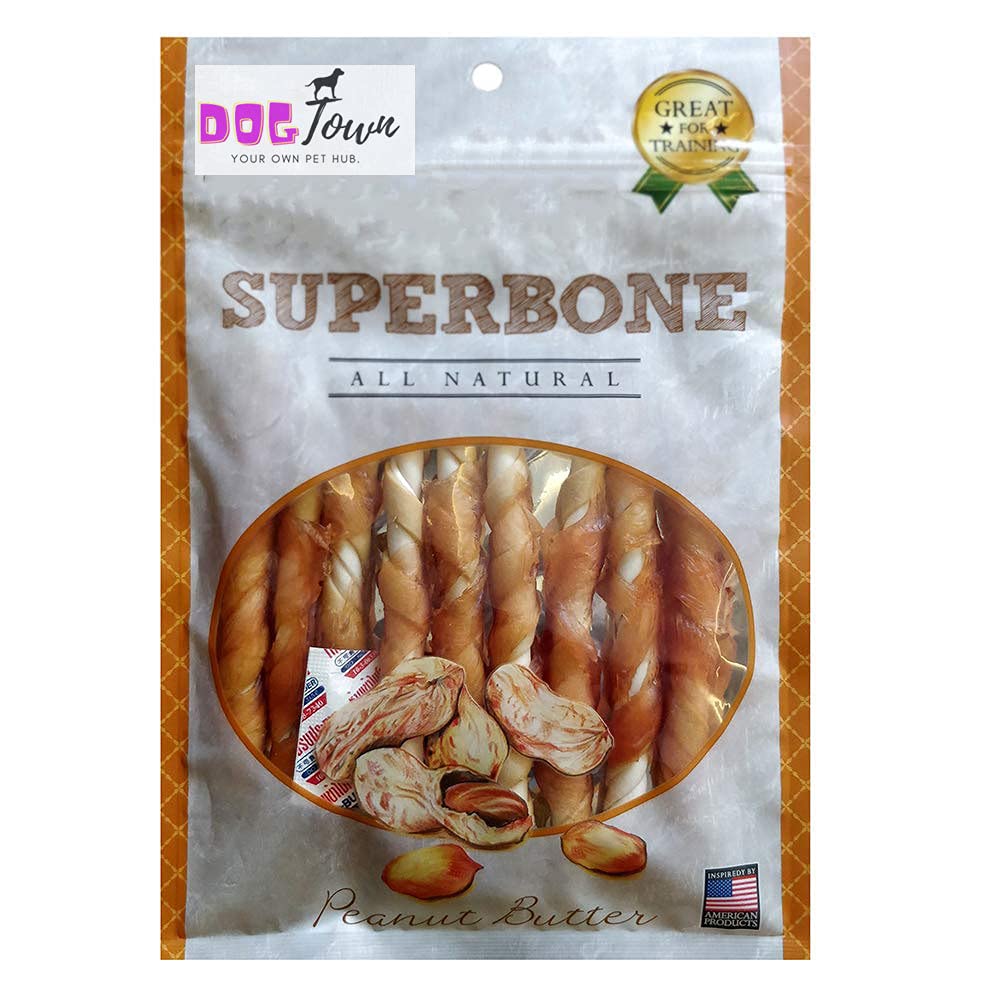 DOGTOWN Superbone All Natural Chicken Sticks Dog Treat, 9 in 1 Dog Treat (Pack of 4) (Peanut Butter) (B09FZ45MV1) Amazon Price History, Amazon Price Tracker