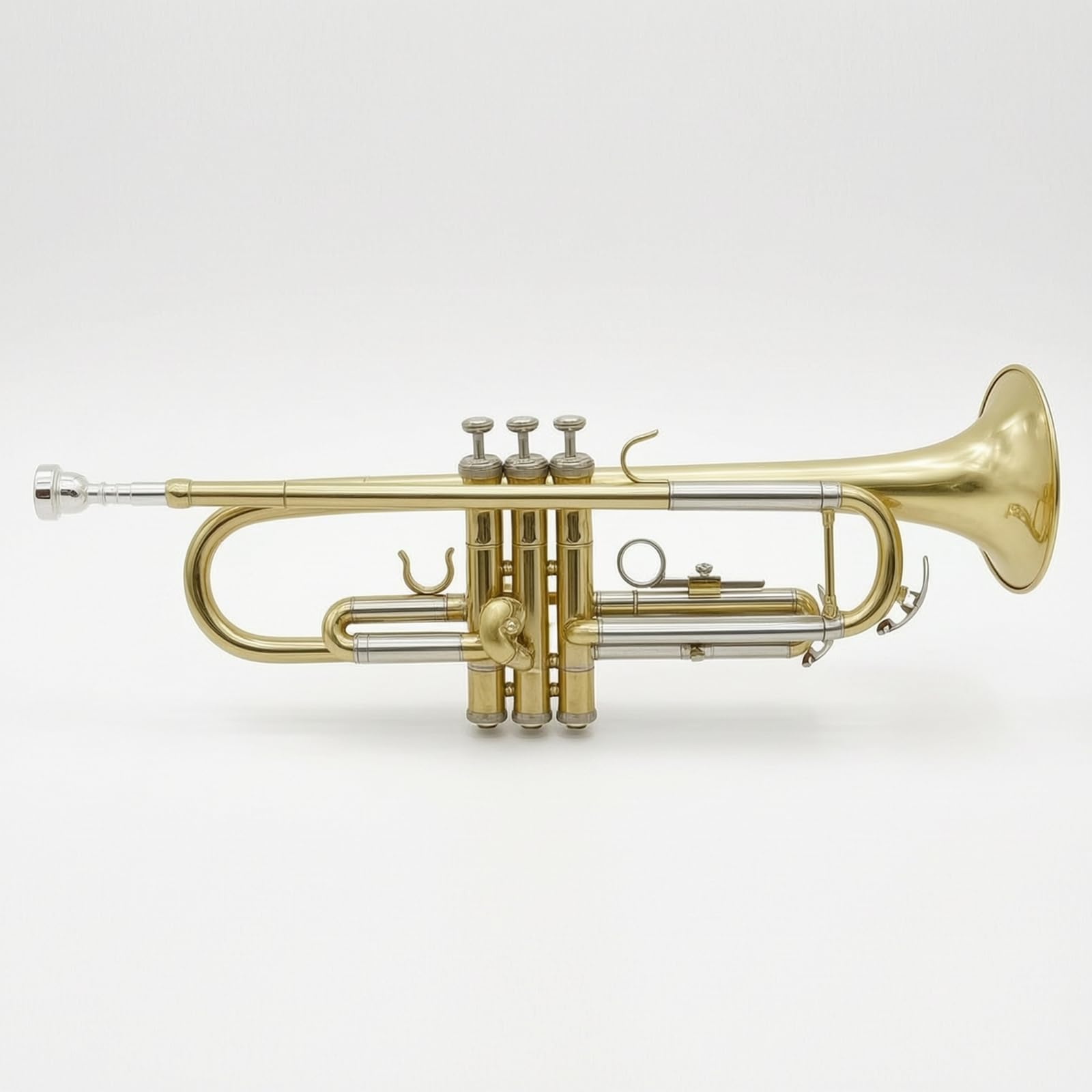 Tromba in Sib Tromba in Ottone Strumento a Fiato Bocchino con Custodia Scorrimenti in Cupronichel per Intonazione Stabile E Suono Brillante Adatta per Lezioni Ensemble Palco Casa