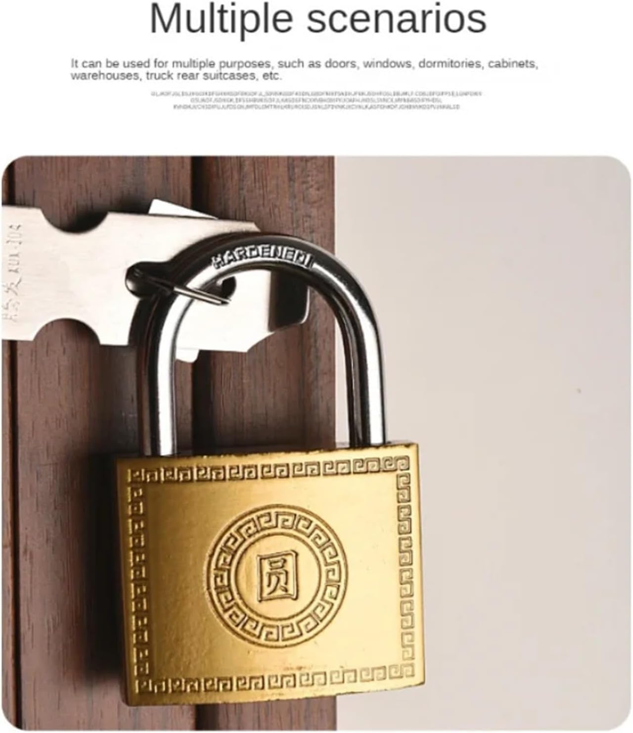 Copper Padlock Pure Copper Small Locks for Luggage Case Locker Home Improvement Hardware 20mm 25mm 32mm 38mm 50mm Include 3Keys(Single Opening 38MM)