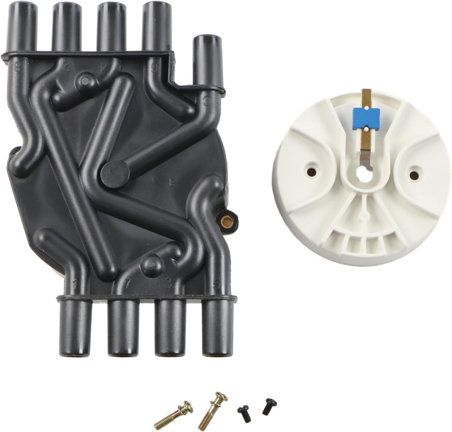 Distributor Cap Kit 8M0061335 898253T29 8M0060495 Compatible With MerCruiser 5.0L 5.7L 6.2L Alpha Bravo For Volvo Penta 225 270 280 300 320 HP Sterndrive Engines For Quicksilver