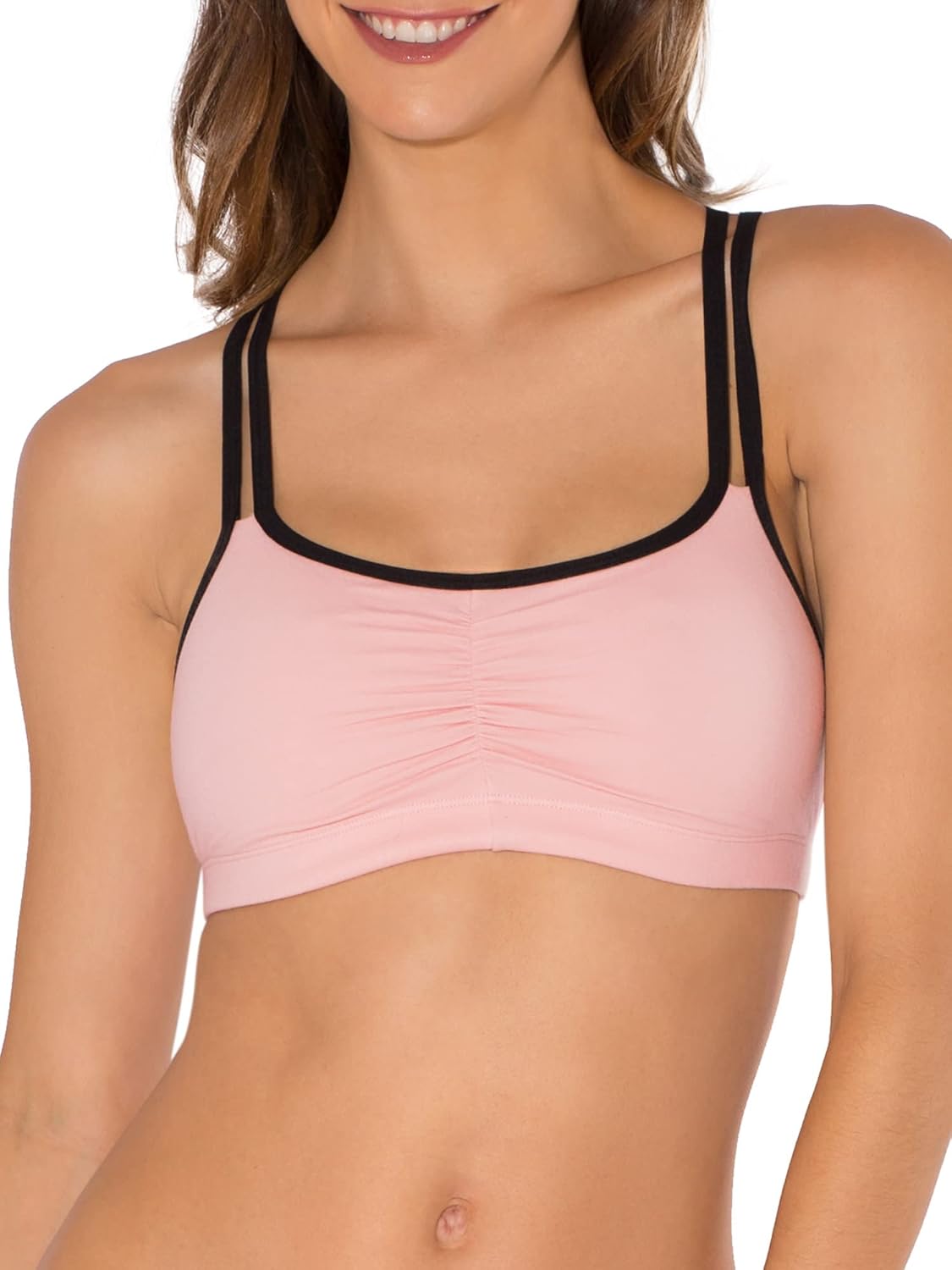 Fruit of The Loom Womens Spaghetti Strap Cotton Sports Bra - All-Day Comfort & Easy Movement - Image 5