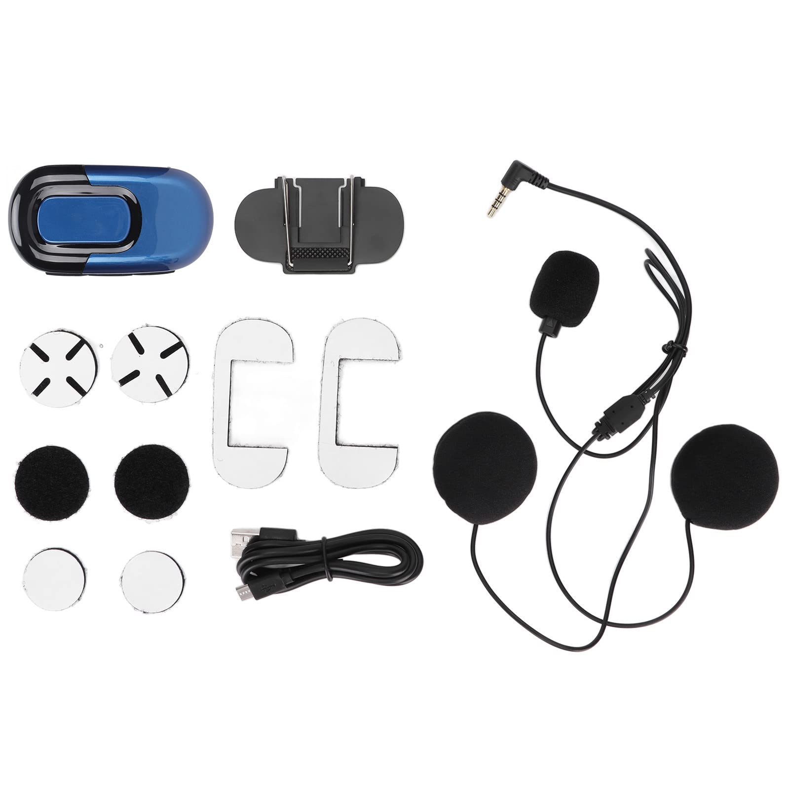 Cocoarm Bluetooth Casco Moto Auricolare, 1100mAh (BLUE)