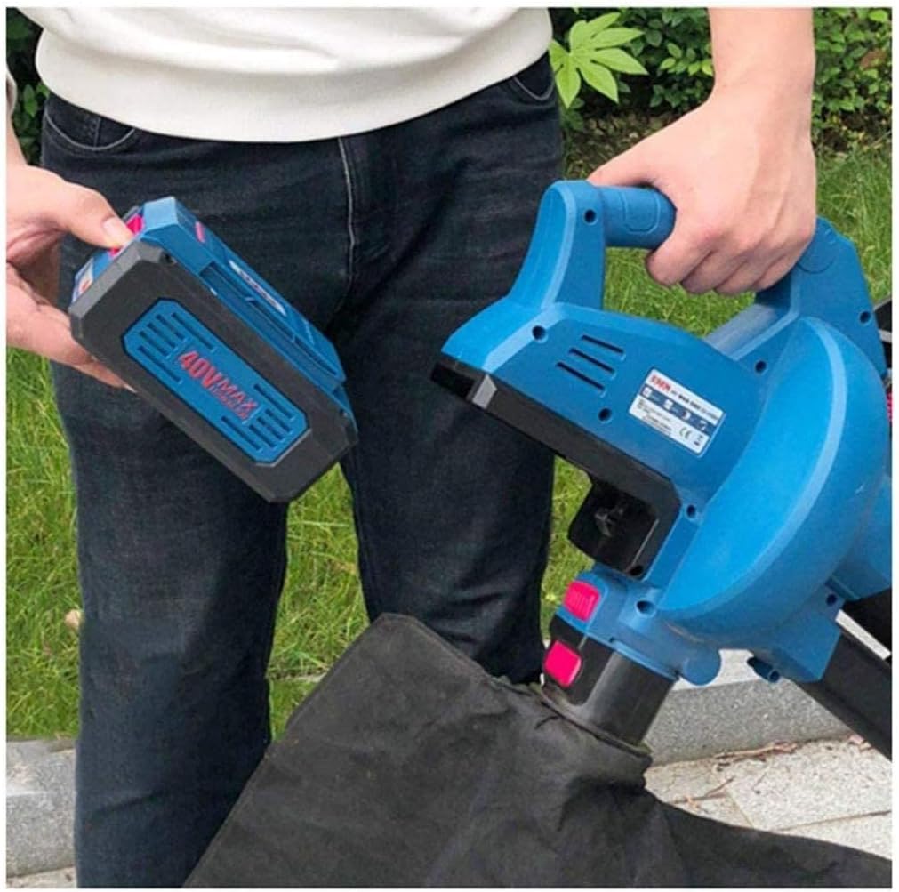 3-in-1 Cordless Leaf Blower wiht 45L Dust Collection Bag 5-Speed Control Electric Garden Blower and Vacuum Pure Copper Motor 4.0ah Lithium Battery (4.0ah Lithium Battery)
