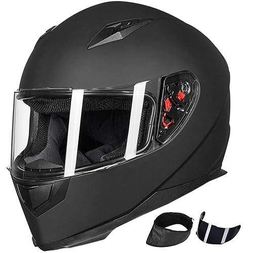 ILM Full Face Motorcycle Street Bike Helmet with Removable Winter