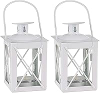 Vista 8 de Kate Aspen Faroles decorativos – Juego de 6 faroles portavelas luminosos de metal envejecido para bodas, decoración del hogar y fiestas – 4.5