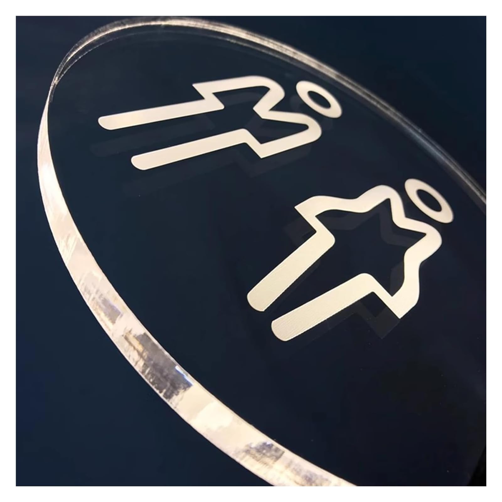 Carteles para aseos, Letrero iluminado for baño de hombres y mujeres, 18 cm | C