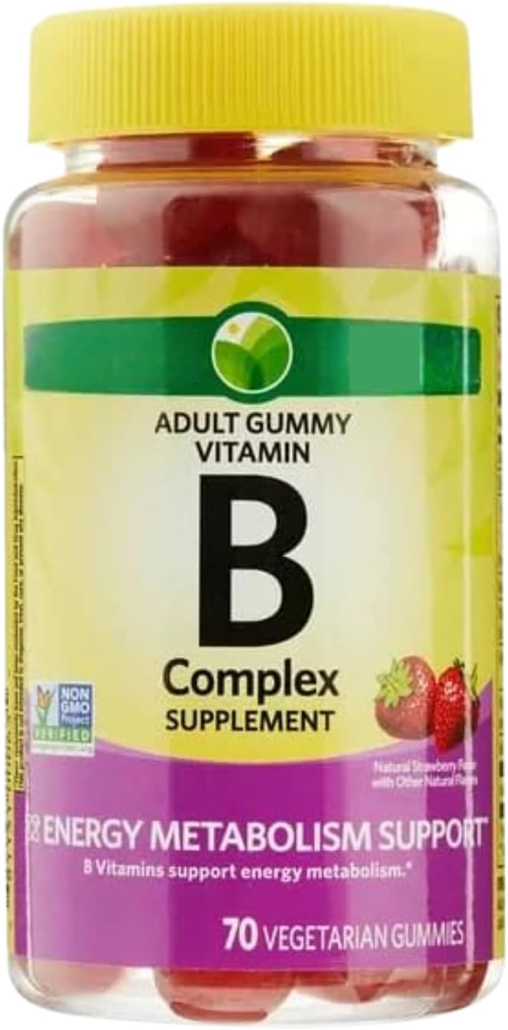 KP+ Vitamin B Complex | 70 Vegetarian Gummies | Supports Energy Metabolism & Nervous System Health | Strawberry Flavor | Pack of 2