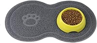 Vista 2 de Tapete de arena para mascotas, bandeja de comida para mascotas, tapete para alimentos para mascotas, recipiente de agua para mascotas, alfombrillas