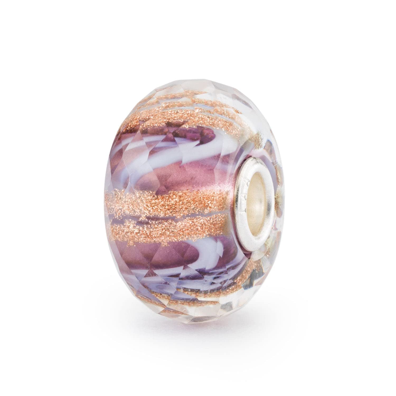 Cuentas de vidrio violeta Trollbeads Melodía TGLBE-30102 para pulseras de estilo diario 6