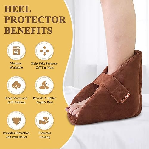 Miniatura 2 de Cojín protector de talón, taloneras para aliviar el dolor de talón, almohada de pies para úlceras por presión, almohada de tobillo para dormir,