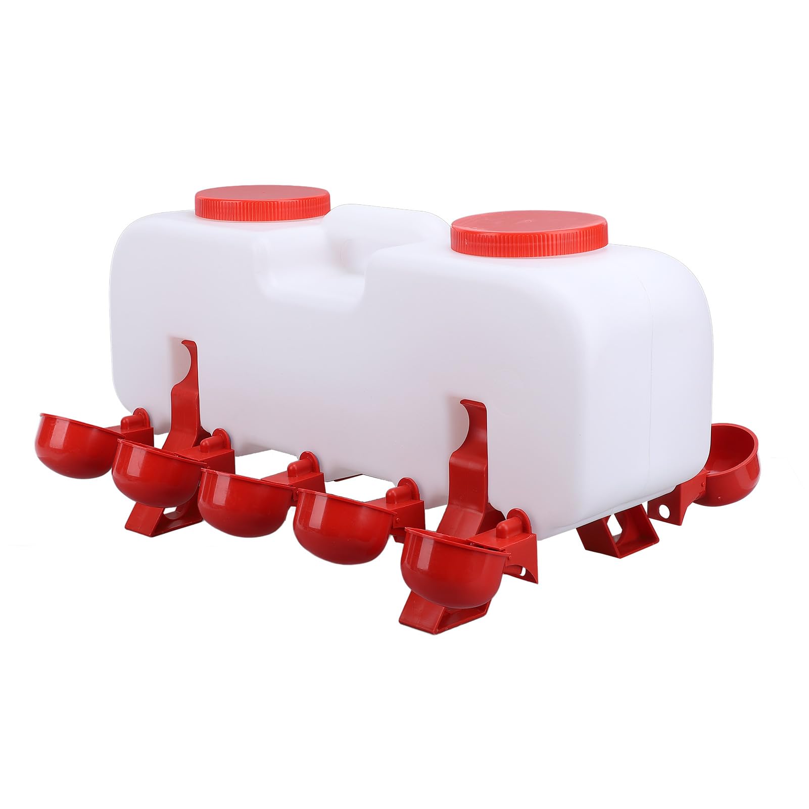 Abbeveratoio Automatico per Polli, di Irrigazione per Pollame a Ricarica Automatica da 10 Litri con 10 Bicchieri per Irrigazione per Pollo, Anatra, Quaglia, Tacchino, Oca (Grande)