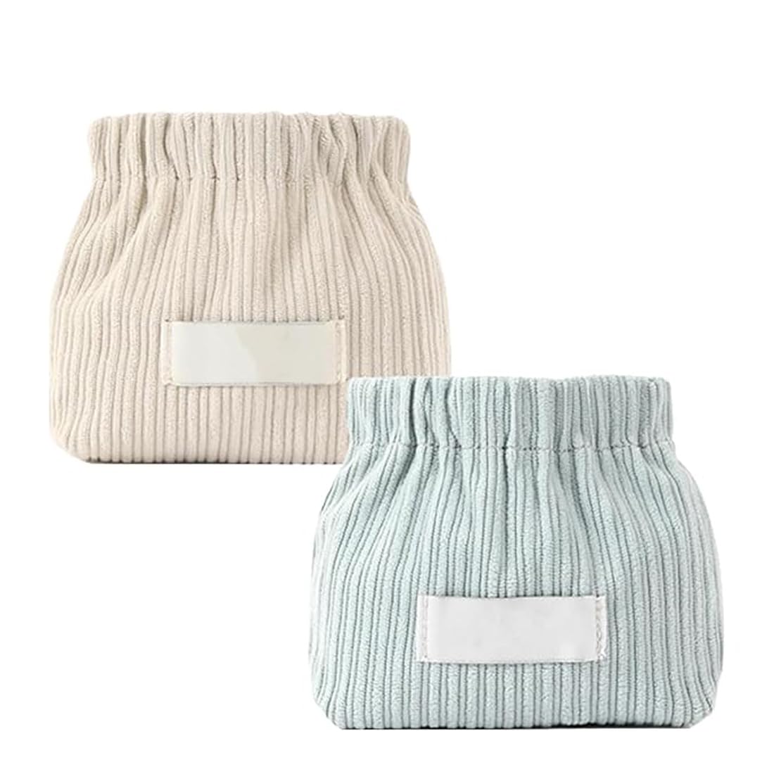 2Pcs Corduroy Elastic Hair Tie Organizer, Corduroy Lipstick Bag, Corduroy Storage Bag, Hair Accessory Organizer for Girls, Storage Box Organizer for Cosmetics, Hairpins, Jewelry Crafts (A)