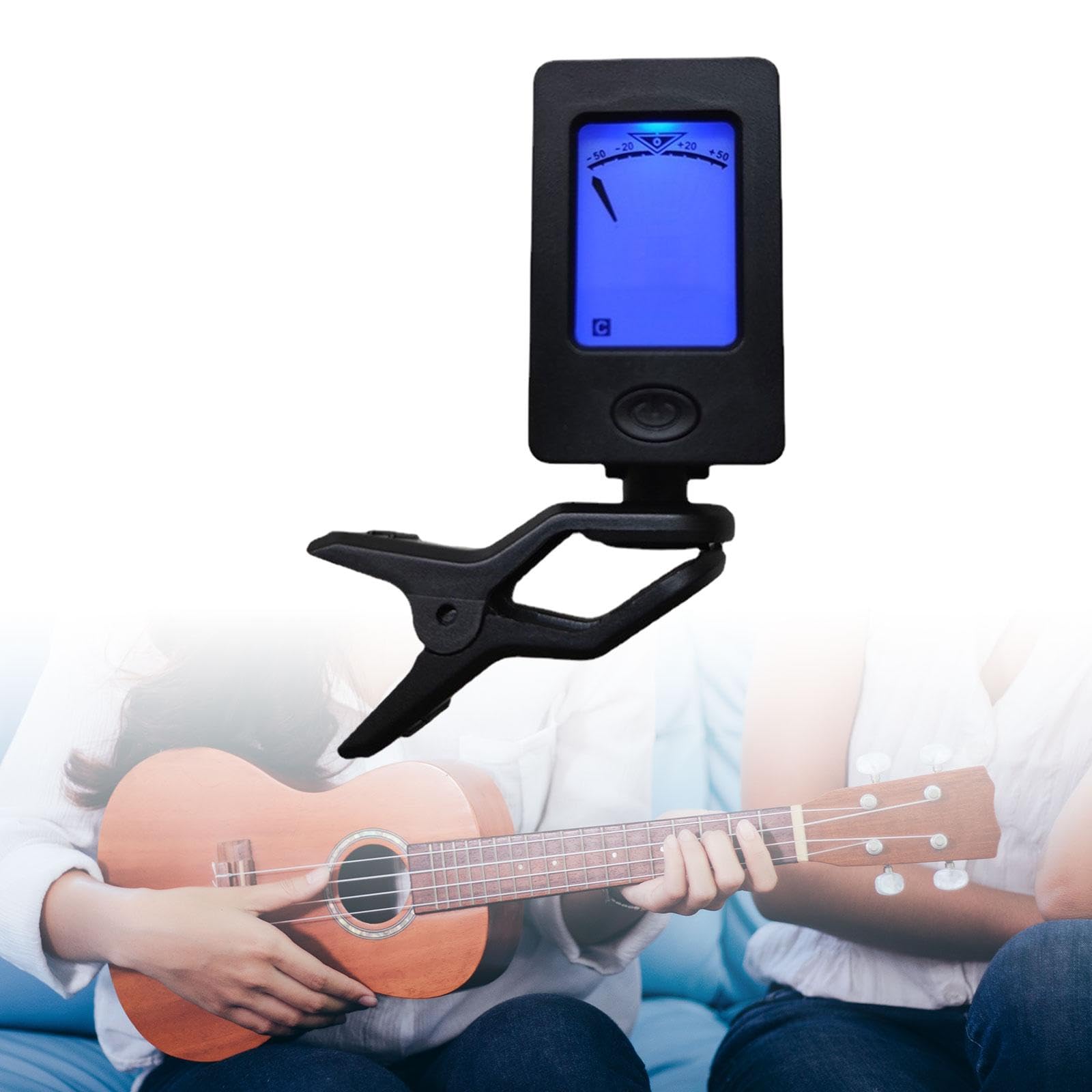 MagiDeal 6x Accordatore per Chitarra Professionale Clip, Accordatore Elettronico Digitale di Precisione con Display, Accordatore per Chitarra Basso Banjo