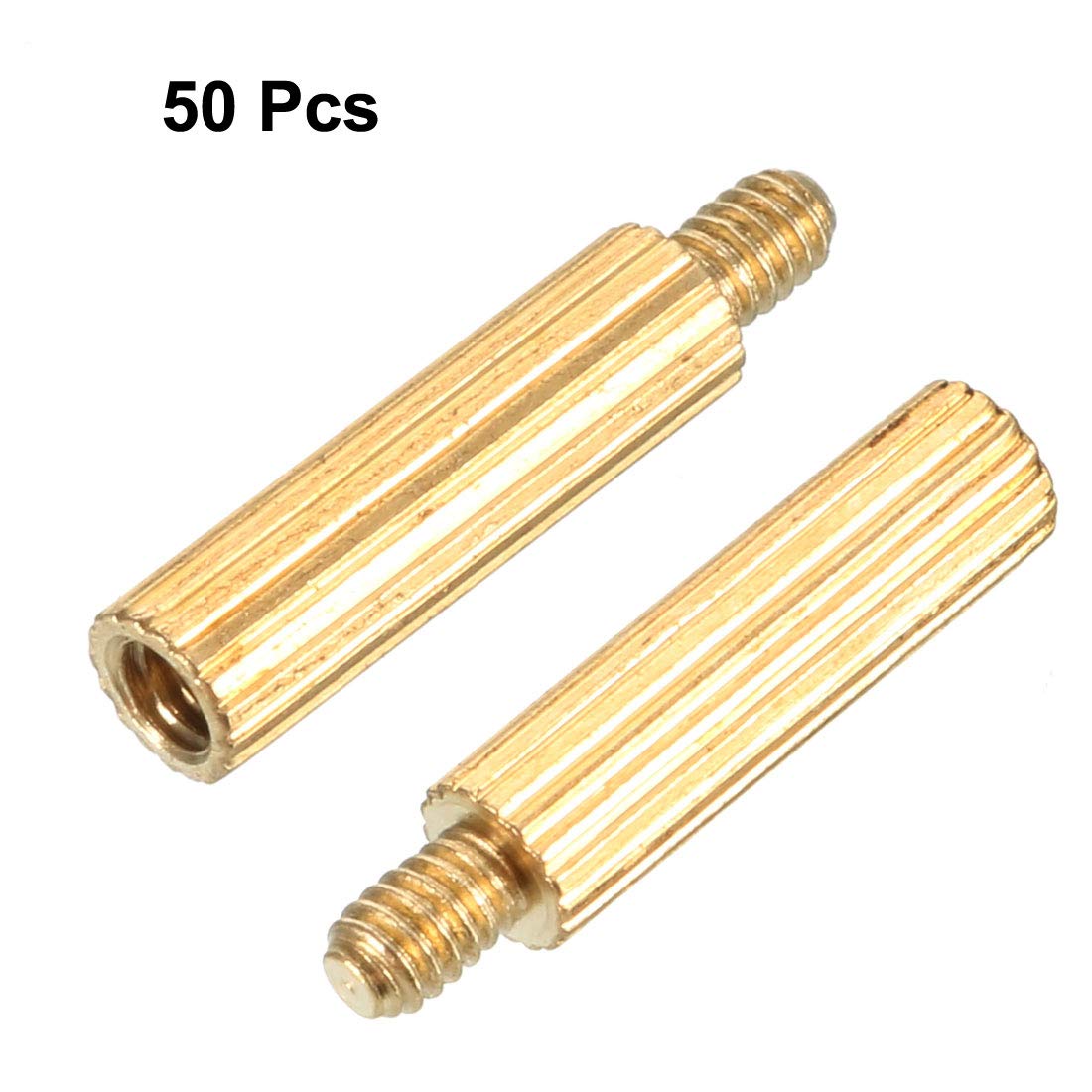 50pcs Brass M2 Standoff Spacers - 3x8mm Female Thread PCB Pillar Mounts For Electronics