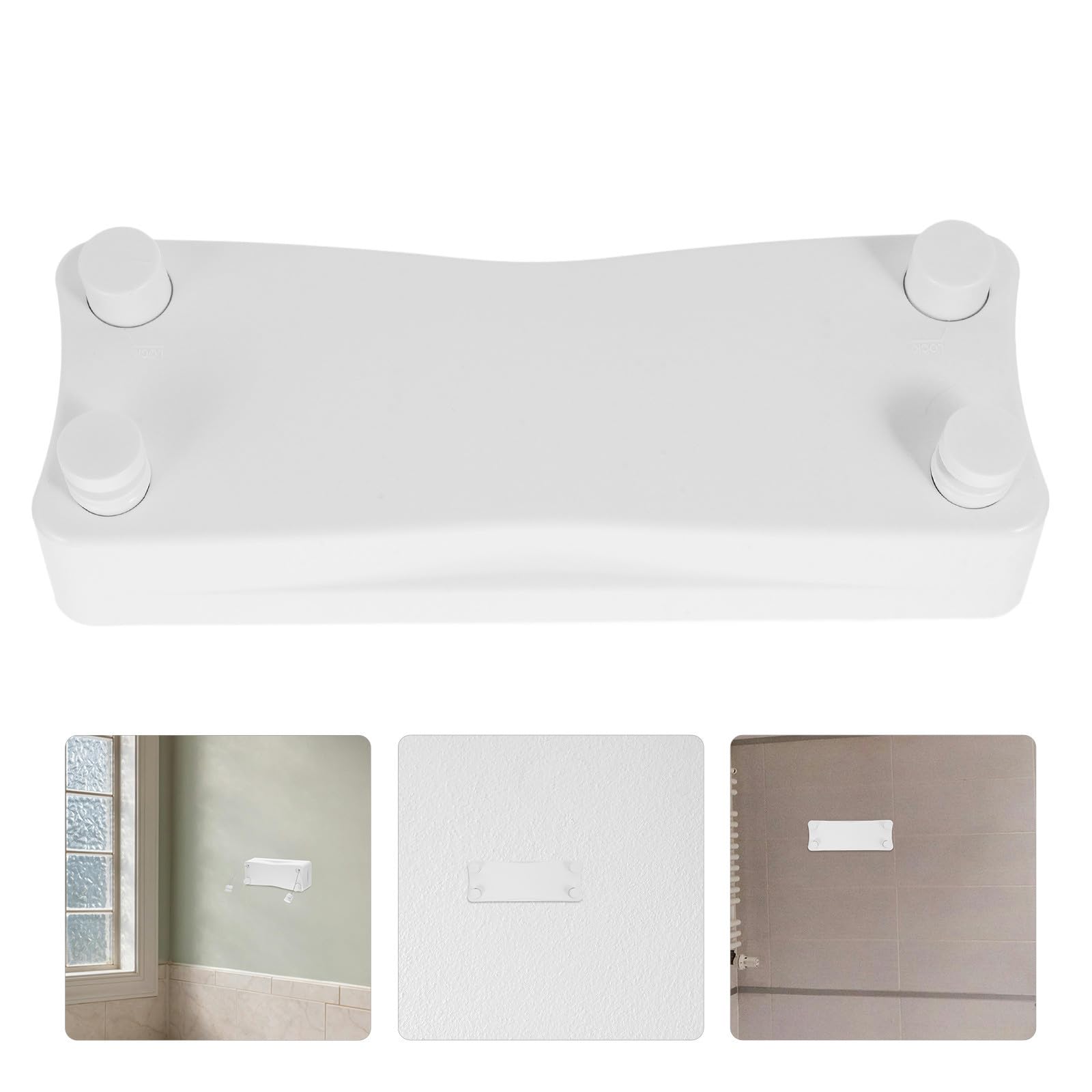 Sosoport Stendibiancheria Retrattile, Corda da Bucato Estensibile, 5,2m, Bianco, Plastico e Acciaio Inossidabile, per Vestiti e Coperte, per Interni e Balconi
